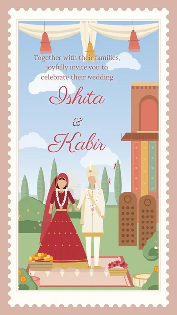 Sundowner Terrace wedding invitation template